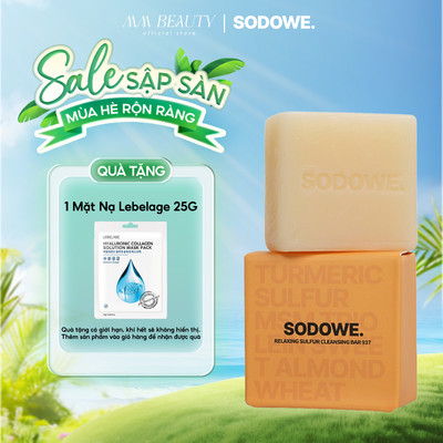 Xà phòng rửa mặt lưu huỳnh SODOWE Relaxing Sulfur Soap 45g làm sạch sâu cho da dầu