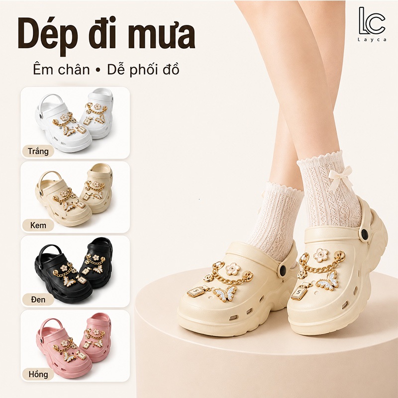 Dép sục nữ đế dày phong cách Hàn Quốc, form dễ mang, êm chân, dễ phối quần váy, nhiều màu cơ bản dùng hằng ngày