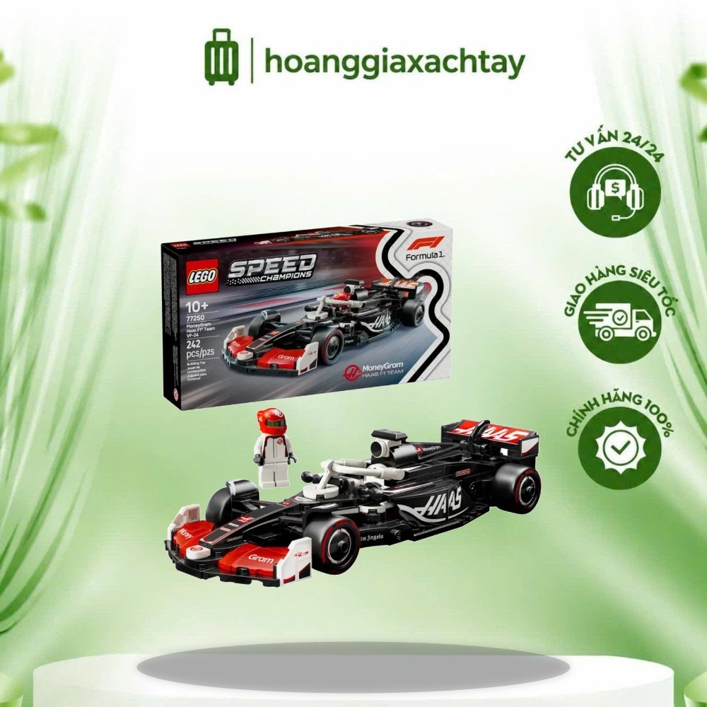 BỘ XẾP HÌNH SPEED CHAMPIONS 77250 - MONEYGRAM HAAS F1 TEAM VF-24 - CHÍNH HÃNG 100%