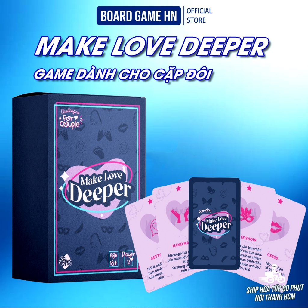 Bộ bài Make Love Deeper 55 lá - Couple Game 21+ dành cho cặp đôi hâm nóng tình cảm - Drinking Game