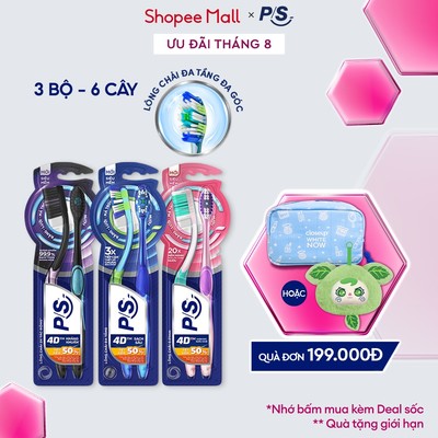 Bộ 6/8 bàn chải đánh răng P/S 4D