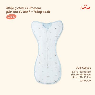 Nhộng chũn La Pomme gấu con du hành - Sợi Petit Soyeu thoáng mát - Bé trai - Size S/M/L