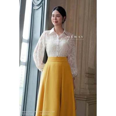Áo Sơ Mi Ren Nữ Dài Tay MY WAY Tặng Kèm Áo Hai Dây Sang Trọng 9MA03359