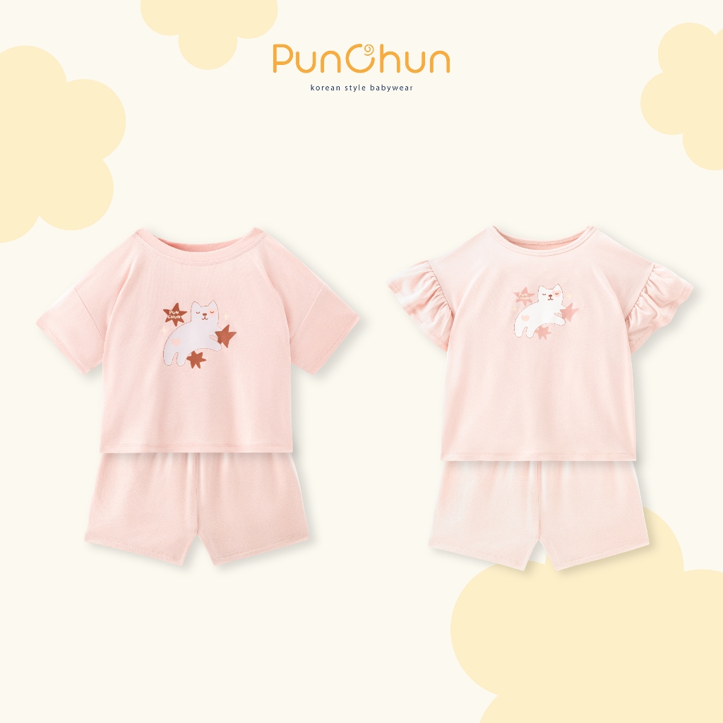 [PUNCHUN 6M-5Y] Bộ cộc tay, tay bèo Punchun Magic cho bé gái