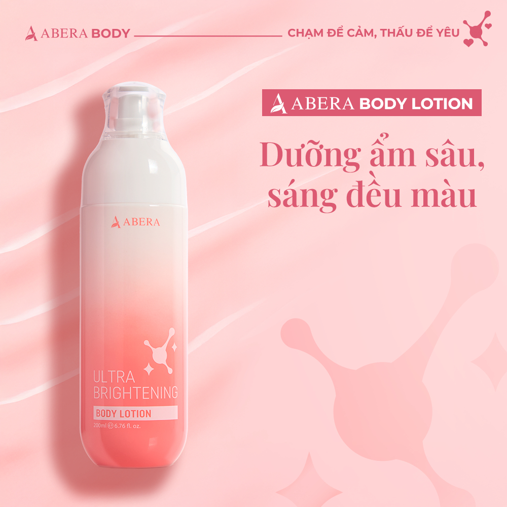 Body Lotion Abera - Abera Sữa Dưỡng Thể Sáng Da 200ml – Dưỡng Ẩm Toàn Thân, Sáng Da Tự Nhiên, Đều Mà