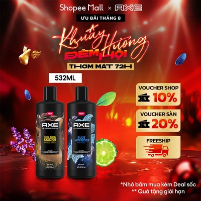 Sữa Tắm Nước Hoa Nam Cao Cấp Axe Thơm Tinh Tế 532ml