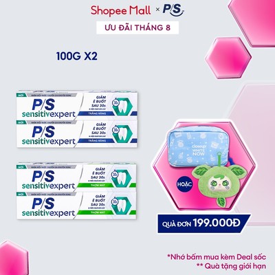 Bộ 2 Kem đánh răng P/S Chuyên gia Giảm ê buốt với tác động từ khoáng 100g