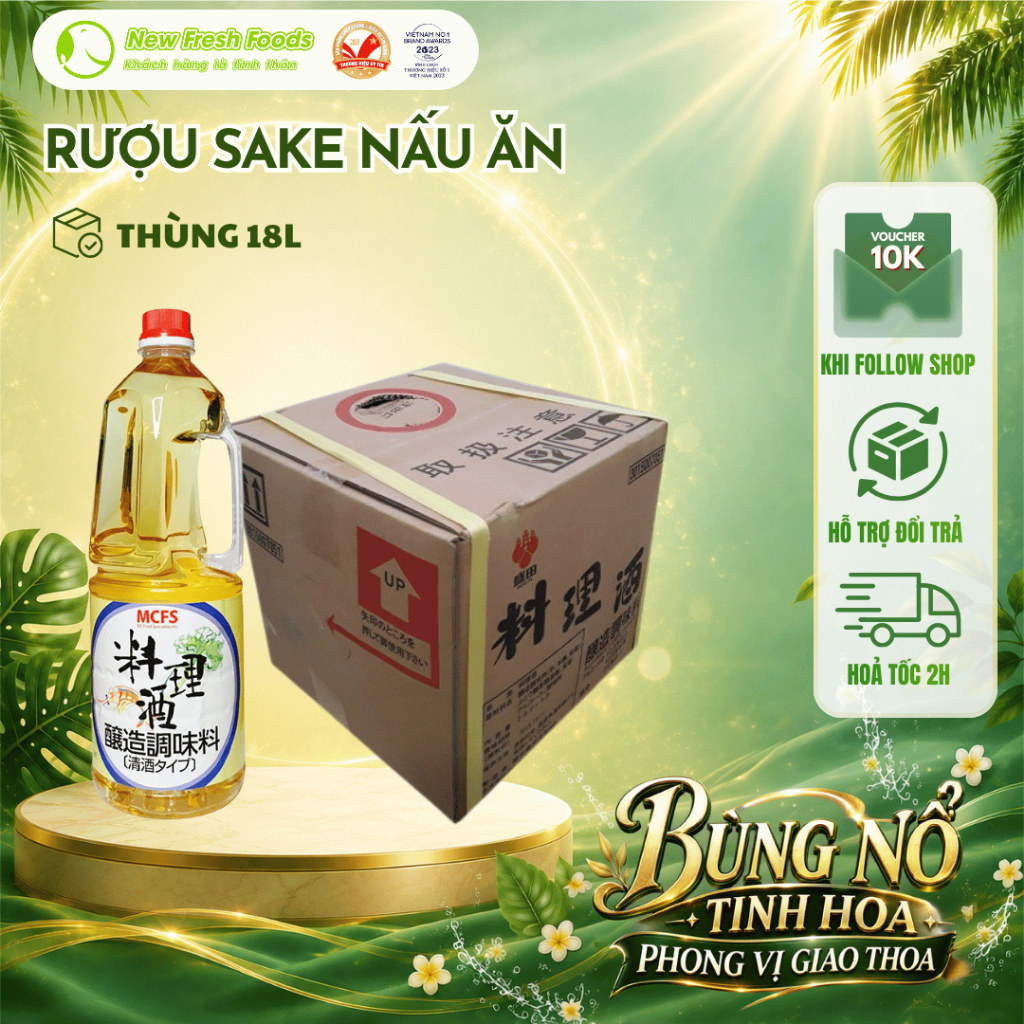 [HỎA TỐC HCM] Rượu Sake Nấu Ăn Nhật Bản - Thùng 18L