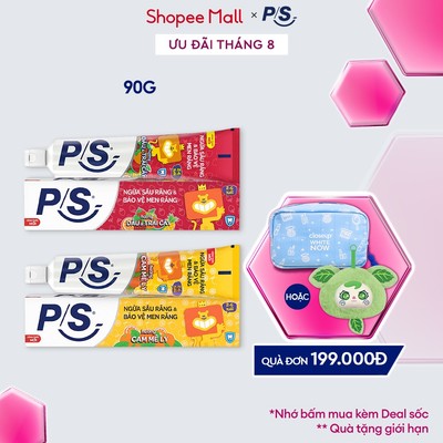 Kem đánh răng P/S 90g cho bé 2-6 tuổi , ngừa sâu răng và bảo vệ men răng