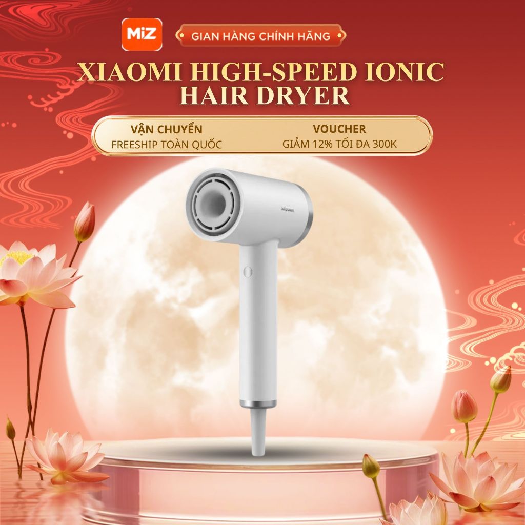 Máy Sấy Tóc Xiaomi High-speed Ionic Hair Dryer Tốc Độ Cao, Chính hãng bản quốc tế - BH 12 Tháng