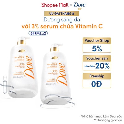 Combo 2 Sữa tắm Dove Serum Dưỡng da chuyên sâu 547ml