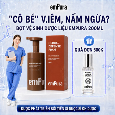 Dung Dịch Vệ Sinh Thảo Dược EmPura Hỗ Trợ Ngừa Viêm Vùng Kín, Khử Mùi Hôi, Giảm Ngứa Tức Thì 200ml