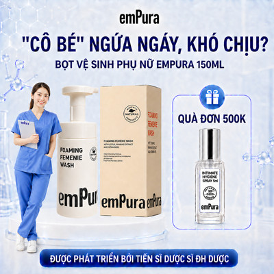 Bọt Vệ Sinh Nữ Dung Dịch Vệ Sinh Cho Nữ EmPura Giúp Ngừa Viêm, Giảm Ngứa, Khử Mùi 150ml