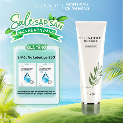 Tẩy Da Chết Dr.Pepti Herb Natural Peeling Gel 130ml – Làm Sạch Dịu Nhẹ, Sáng Da Tự Nhiên