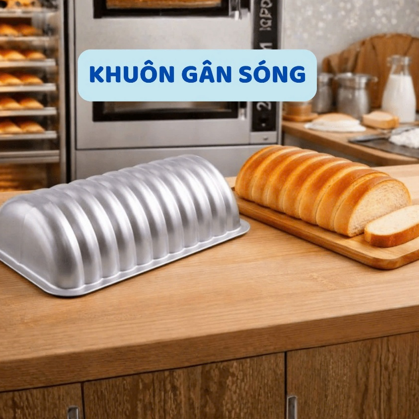 Khuôn Bánh Mì Gân Sóng Nhôm D05 Form Sọc Làm Bánh Hoa Cúc Bông Lan Bánh Mì Nướng 11 Tiệm Khuôn Bánh