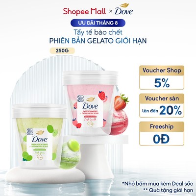 [PHIÊN BẢN GELATO GIỚI HẠN] Tẩy tế bào chết cơ thể Dove 250G