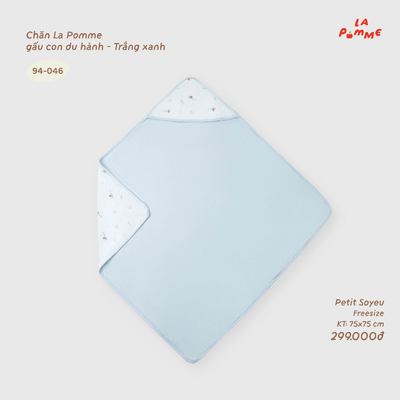 Chăn La Pomme gấu con du hành - Sợi Petit Soyeu thoáng mát - Bé trai - Freesize