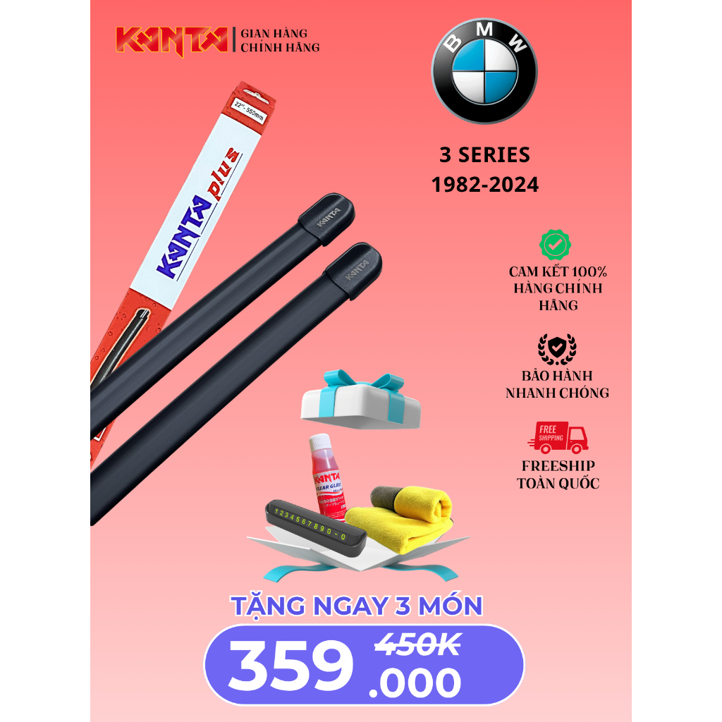 Gạt mưa Kanta Plus cho BMW 3 SERIES SEDAN E30 E36 E46 siêu sạch siêu êm siêu bền (bảo hành 6 tháng)