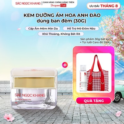 Kem Dưỡng Ẩm Da Ban Đêm Hỗ Trợ Mờ Nám, Đốm Nâu Sắc Ngọc Khang 30g