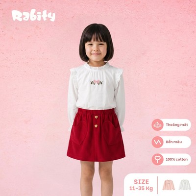   Áo kiểu dài tay thô bé gái Rabity 913.004