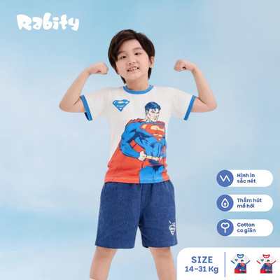   Áo thun tay ngắn Superman DC bé trai Rabity 100.001