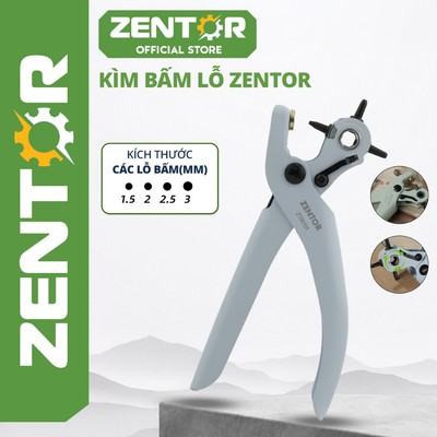 Kìm Bấm Lỗ ZENTOR 4 Kích Cỡ Dùng Được Cho Da, Giấy, Túi, Cặp, Dây Nịt, Đồng Hồ