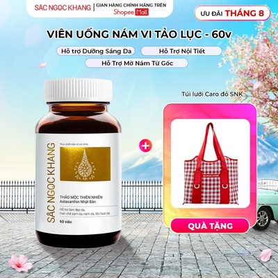 Viên uống đẹp da hỗ trợ mờ nám sạm tàn nhang Sắc Ngọc Khang Vi Tảo Lục hộp 60 viên