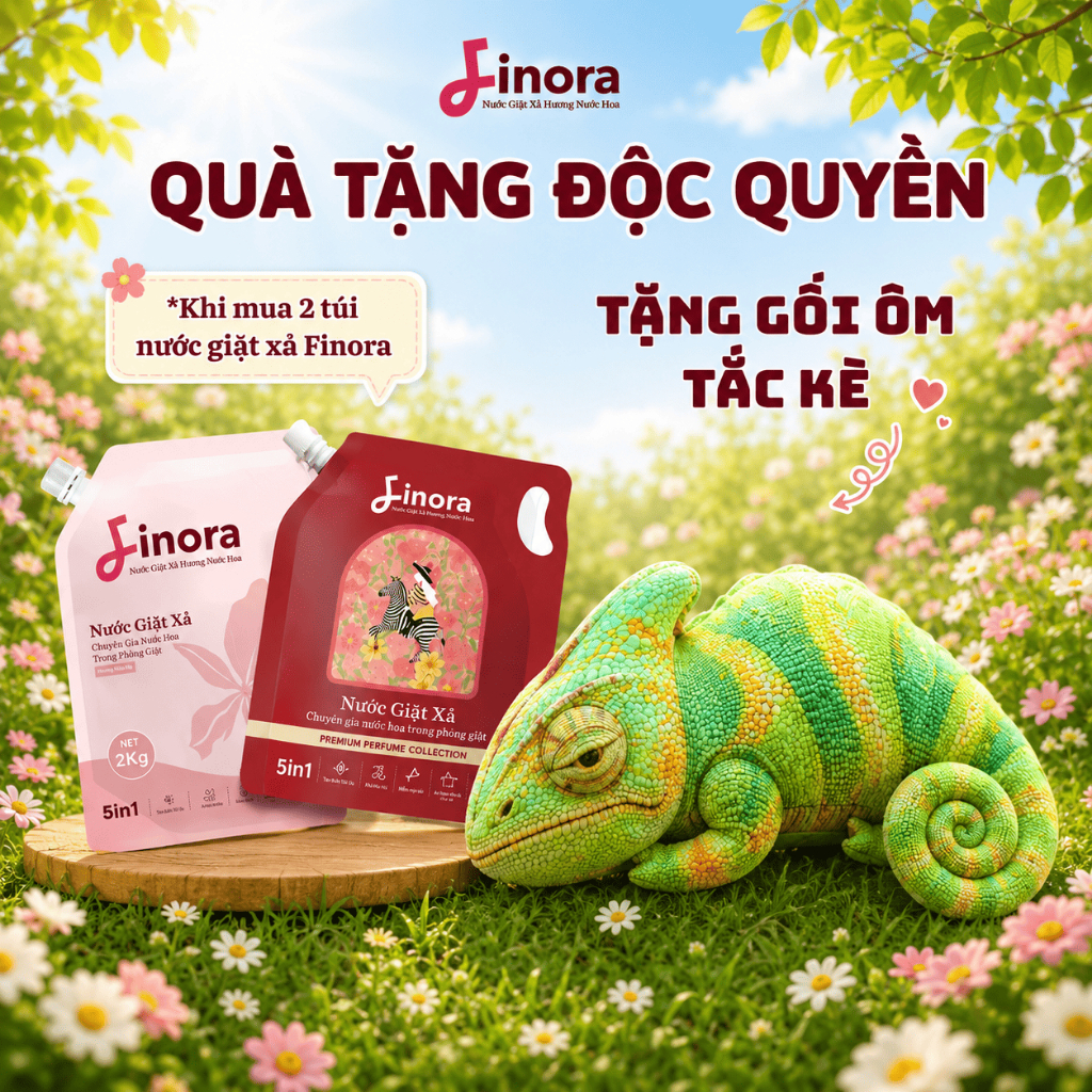 [Tặng 1 Tắc Kè 3D] Combo 2 Nước Giặt Xả Finora - Lưu Hương Đa Tầng