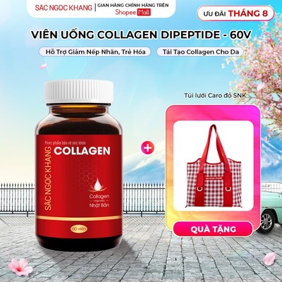 Viên Uống Đẹp Da Collagen Dipeptide Dưỡng Da Tươi Trẻ, Căng Bóng, Đàn Hồi Sắc Ngọc Khang Hộp 60 Viên