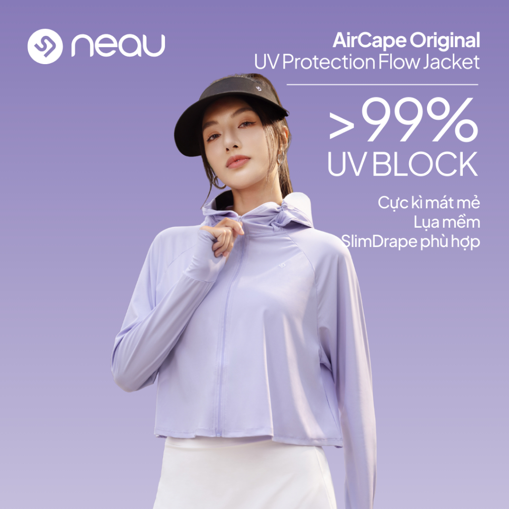 NEAU AirCape Original Áo Chống Nắng Tia UV 99% Cánh Dơi Su Lạnh Ngắn AC101