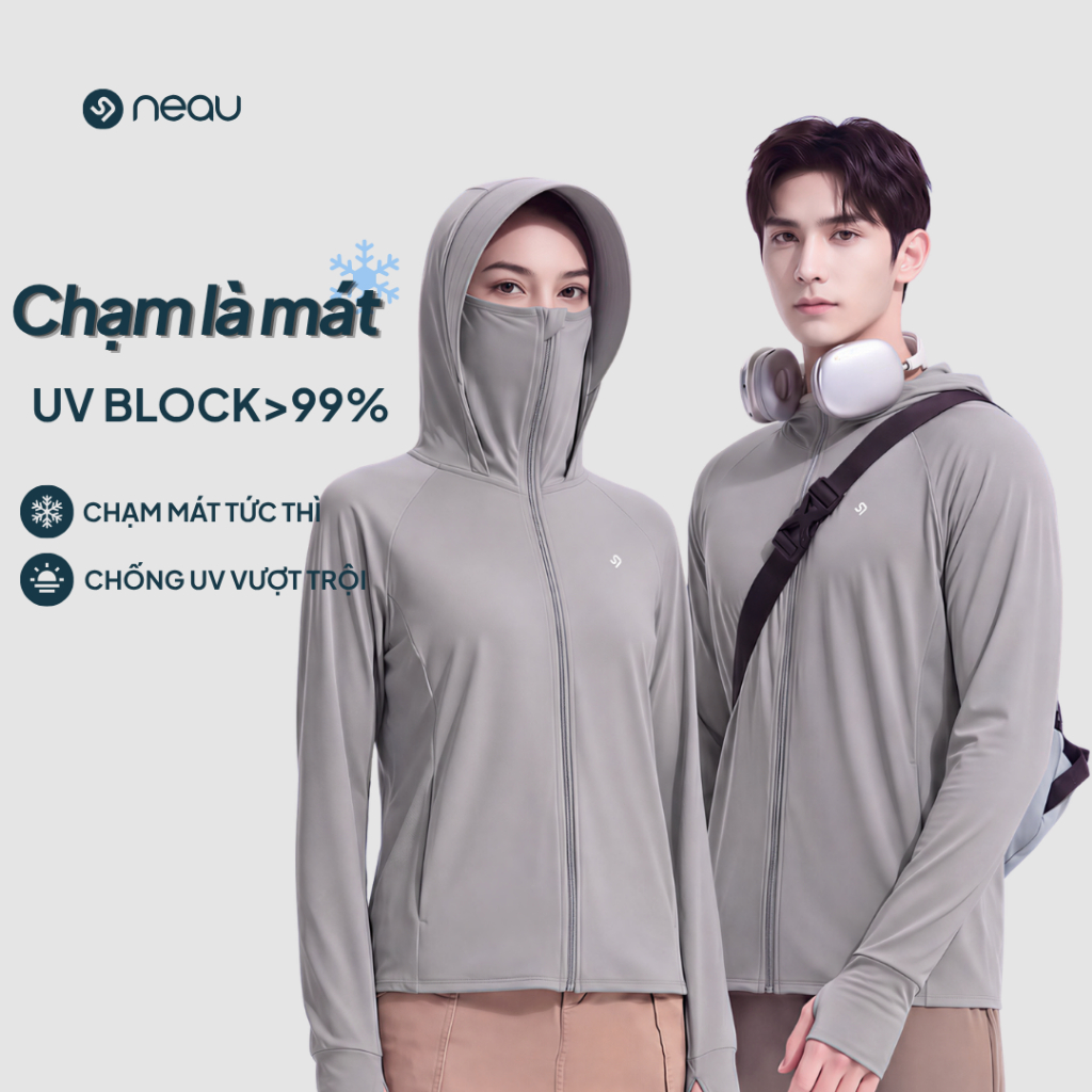 NEAU SilkShell Original Áo Khoác Chống Nắng Nữ Mát Lạnh Chống Tia UV 99% Thoáng Khí Dáng Rộng CV101