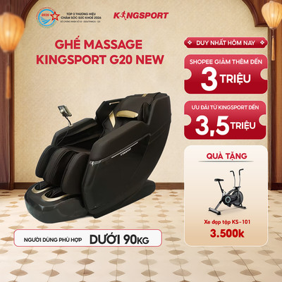 [KOL] Ghế massage Kingsport Standard G20 New, công nghệ sóng âm KingSonic hiện đại với 8 bài massage
