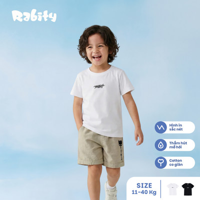  Áo thun ngắn tay cotton bé trai Rabity 900.018