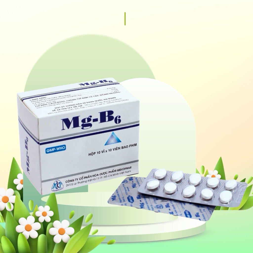 Viên uống bổ sung Mg-B6 MEKOPHAR DP , hộp 100 viên
