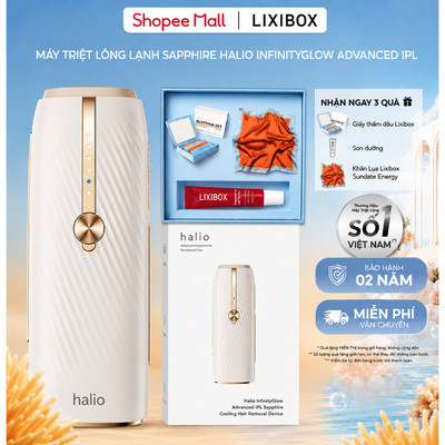 [CTĐB] Máy Triệt Lông Lạnh Sapphire Halio InfinityGlow Advanced IPL Cooling Hair Removal Device