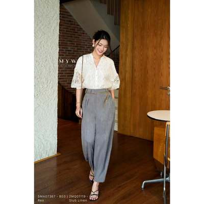 Quần Jogger Nữ MY WAY Bo Gấu Công Sở Trẻ Trung Sang Trọng 2MQ01119