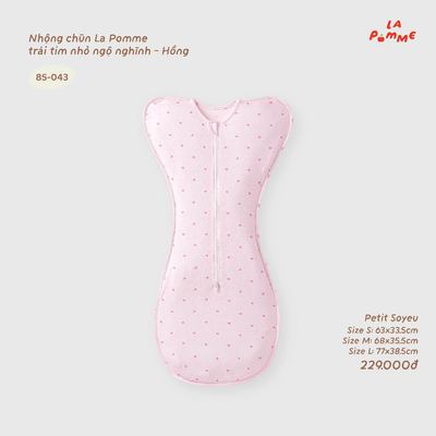 Nhộng chũn La Pomme trái tim nhỏ ngộ nghĩnh - Sợi Petit Soyeu thoáng mát  - Bé gái- Size S/M/L