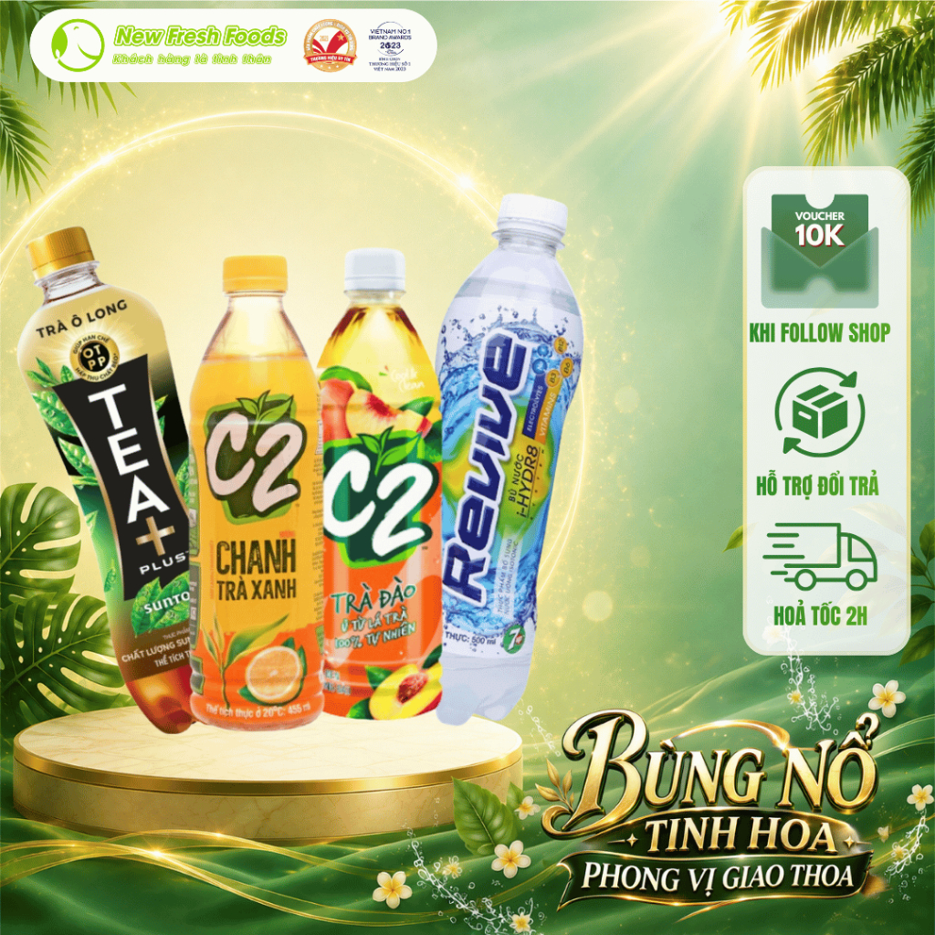 [QUÀ TẶNG] TRÀ Ô LONG TEA PLUS, C2 VỊ ĐÀO, C2 TRÀ XANH HƯƠNG CHANH, REVIVE MUỐI KHOÁNG