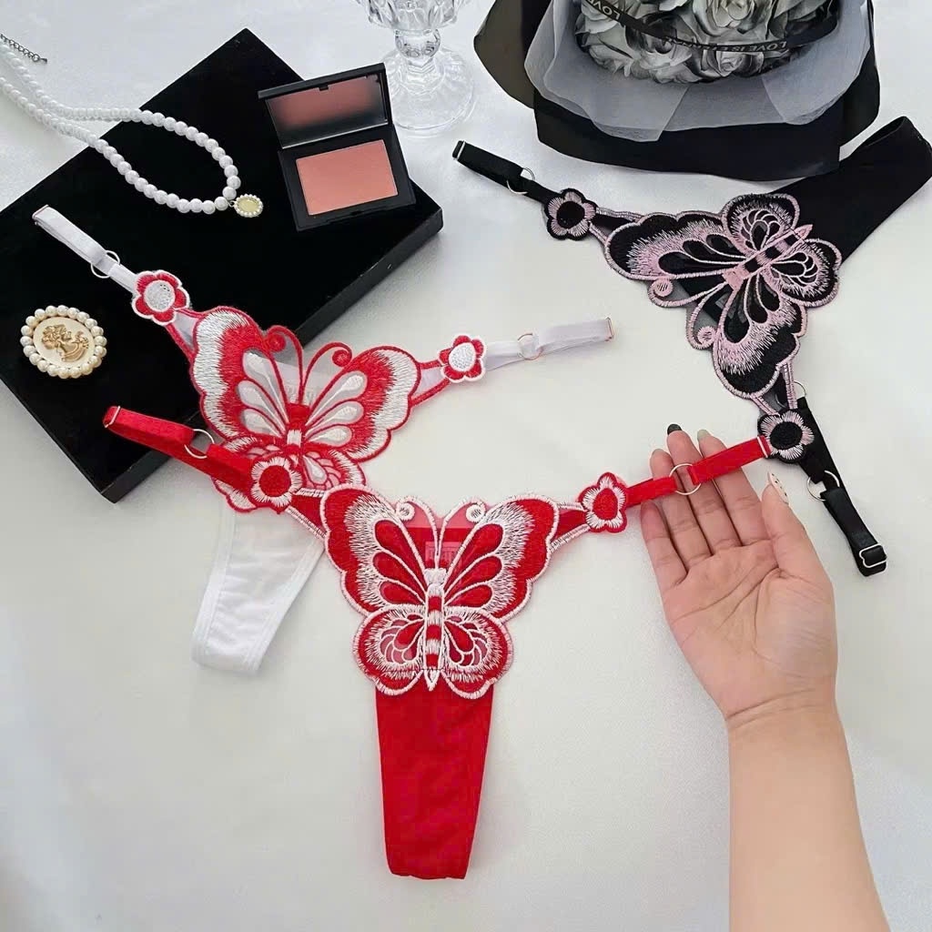 (C068 - BIGSIZE) - Quần chip T phối ren, có thể điều chỉnh