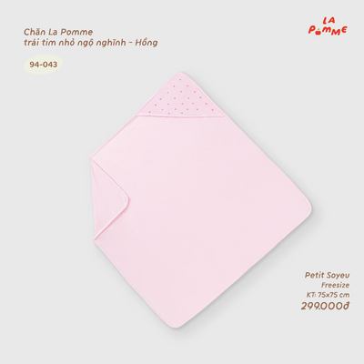 Chăn La Pomme trái tim nhỏ ngộ nghĩnh - Sợi Petit Soyeu thoáng mát - Bé gái - Freesize
