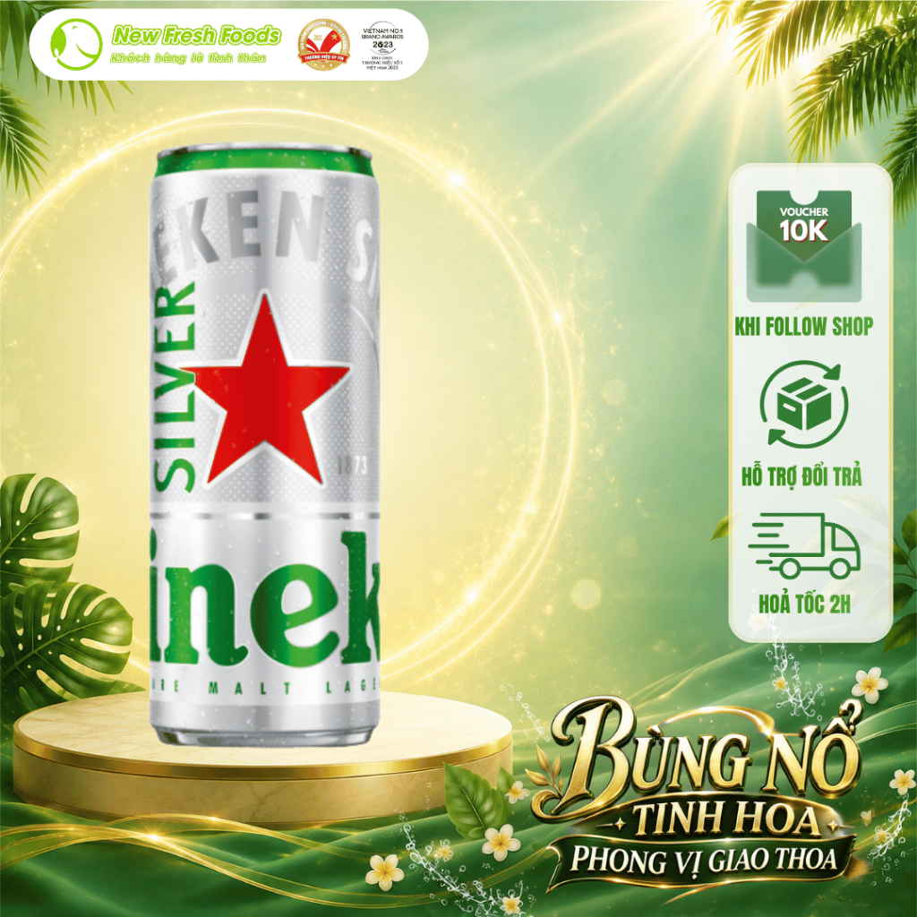 [QUÀ TẶNG] Bia Heineken Bạc 330ML