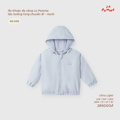 Áo khoác đa năng La Pomme tận hưởng từng chuyến đi - Sợi Ultra Light siêu nhẹ, thấm hút tốt - Bé trai/gái - 6M - 5Y
