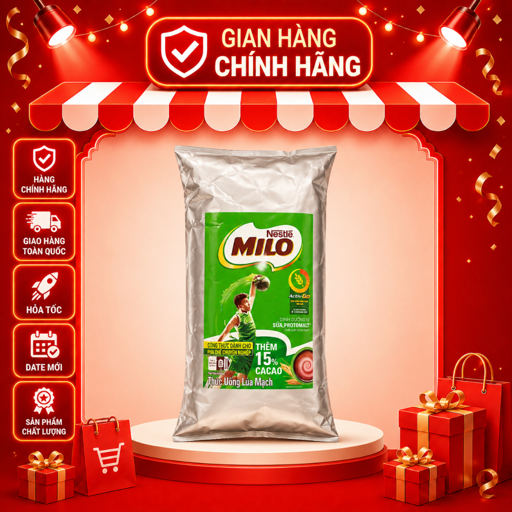 BỘT MILO NESTLÉ 1KG | BỘT CA CAO MILO | NGUYÊN LIỆU PHA CHẾ ĐỒ UỐNG CHO QUÁN