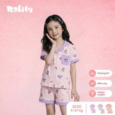  Đồ bộ Pijama tay ngắn mặc nhà dễ thương bé gái Rabity 92685
