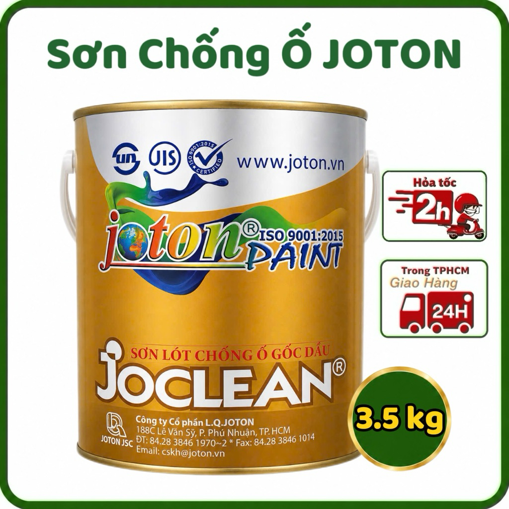 Sơn Chống Ố JOTON ( thùng 3.5 kg ) - chuyên chống thấm, chống kiềm hóa và vết ố loang màu trên tường