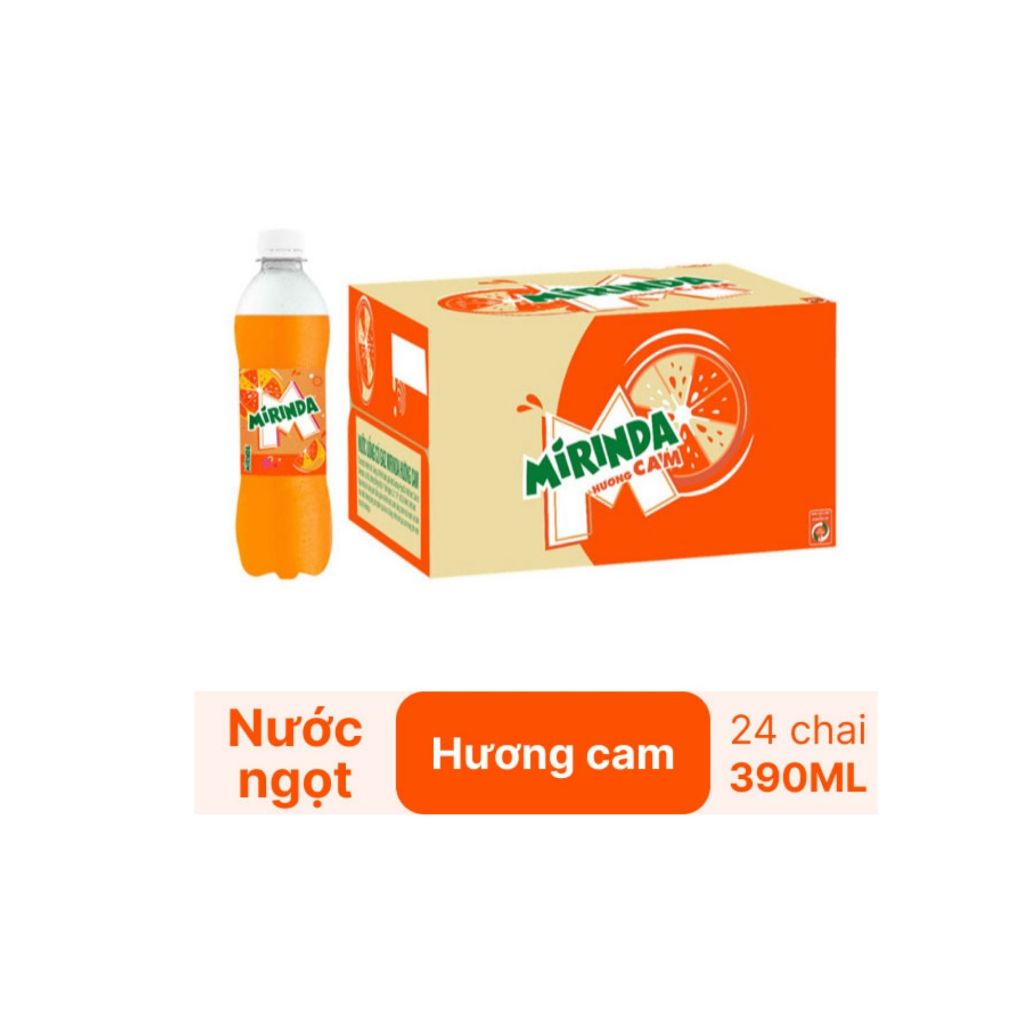 Mirinda Cam 390Ml (24 CHAI)