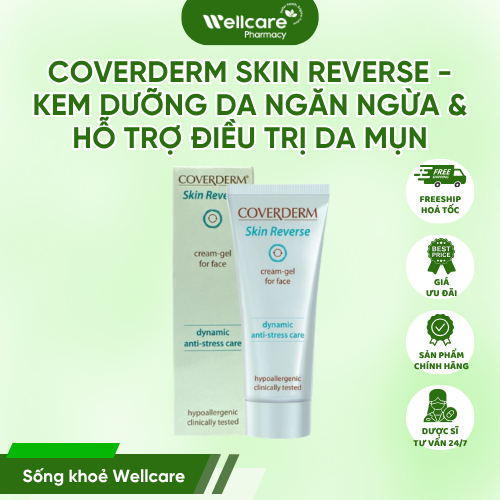 [Ý] COVERDERM Skin Reverse Kem Dưỡng Hỗ Trợ Giảm Mụn 40ml