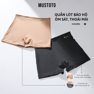 MUSTOTO Quần Lót Đùi Bảo Hộ Nữ Trơn Mặc Váy Thoải Mái (MQ39)