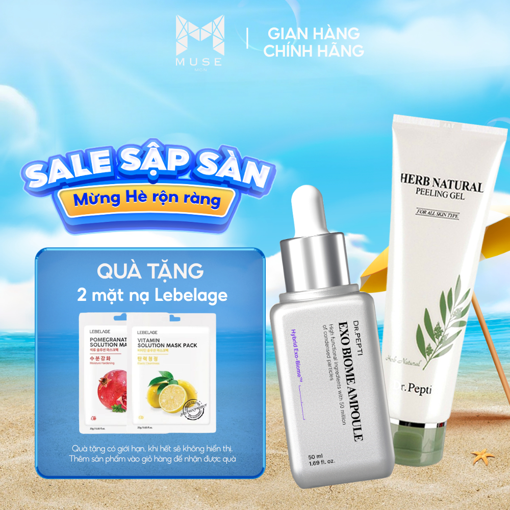 COMBO Tinh Chất Chống Lão Hóa Dr. Pepti 50ml + Tẩy Da Chết Dr.Pepti 130ml