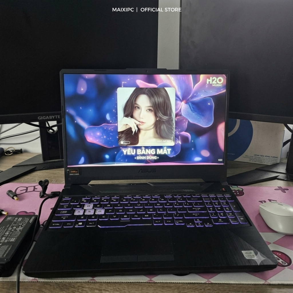 Laptop Gaming Cũ ASUS TUF i5 Gen 10 Card Rời | Sạc Zin, Pin Trâu | Tặng Bộ Phím Chuột LED (Đẹp 90%)